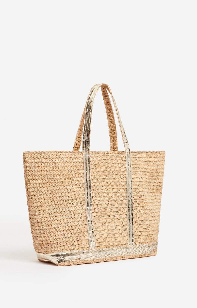 VANESSA BRUNO <br> Sac Cabas <br> Raphia et Or