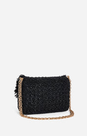 VANESSA BRUNO <br> Sac Moon <br> Raphia Noir