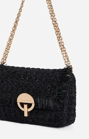 VANESSA BRUNO <br> Sac Moon <br> Raphia Noir