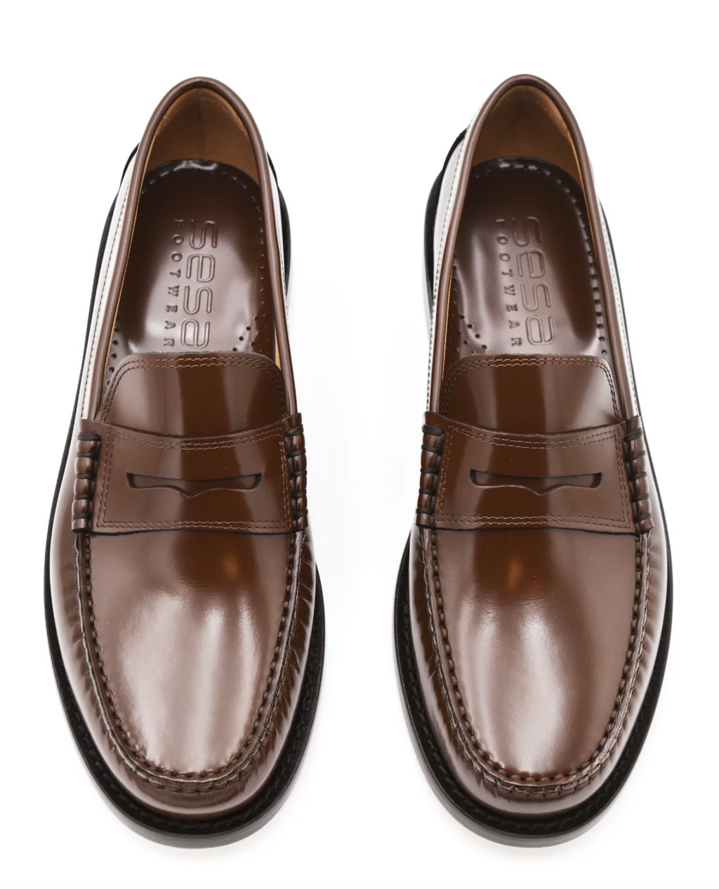 SESA FOOTWEAR <br> Mocassin <br> Cuir Chocolat