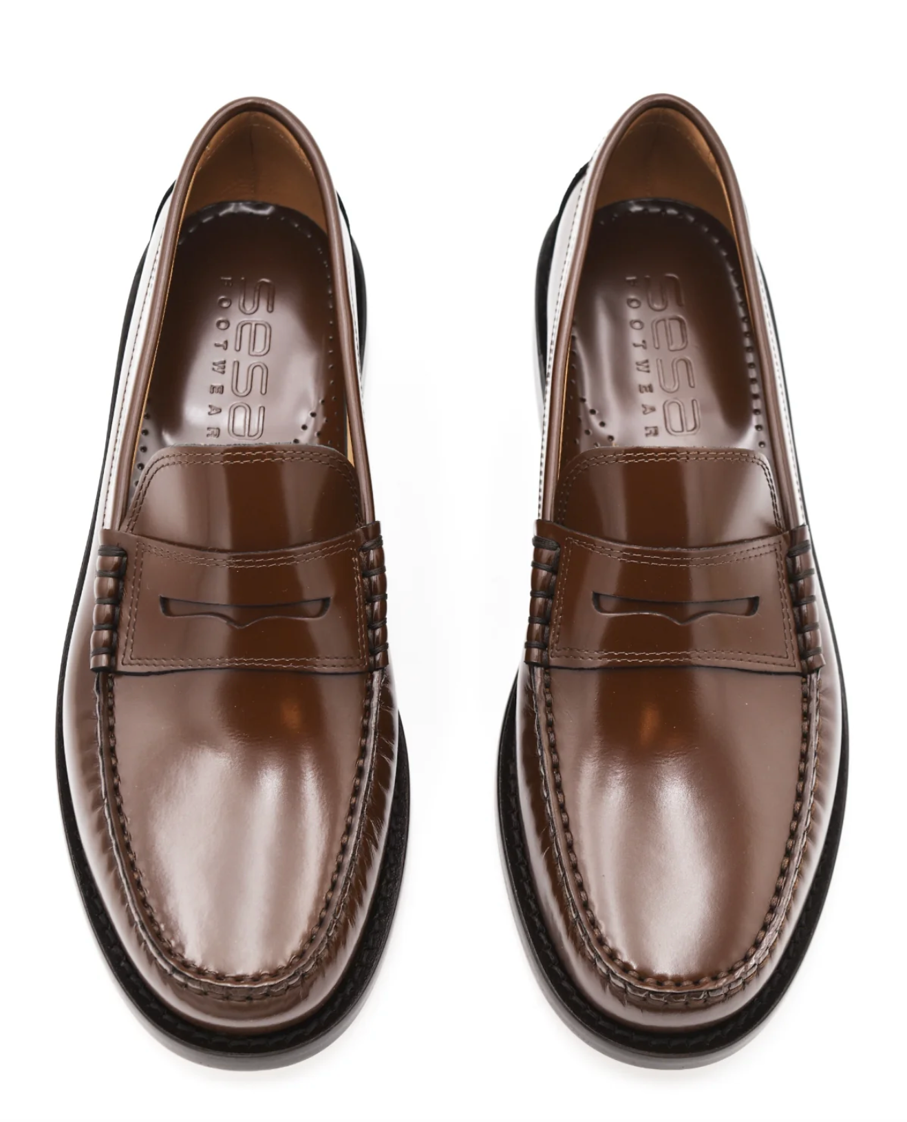 SESA FOOTWEAR <br> Mocassin <br> Cuir Chocolat