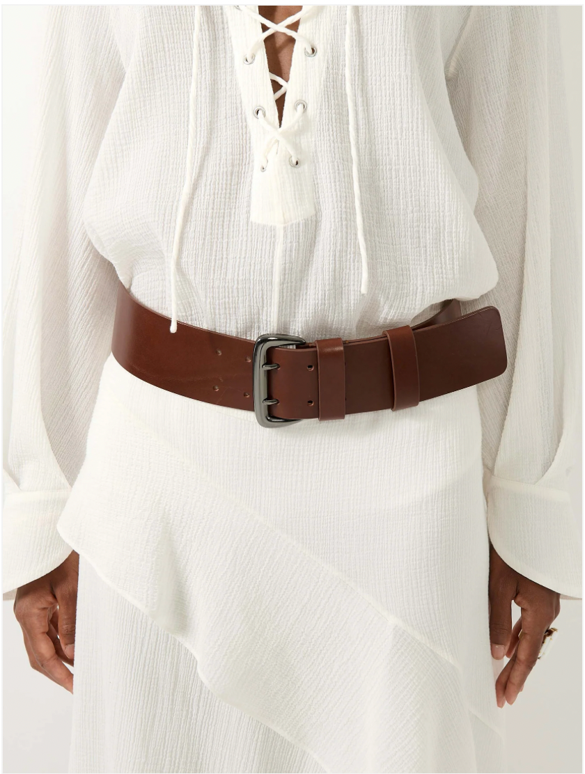BARBARA BUI <br> Ceinture <br> Cuir Marron