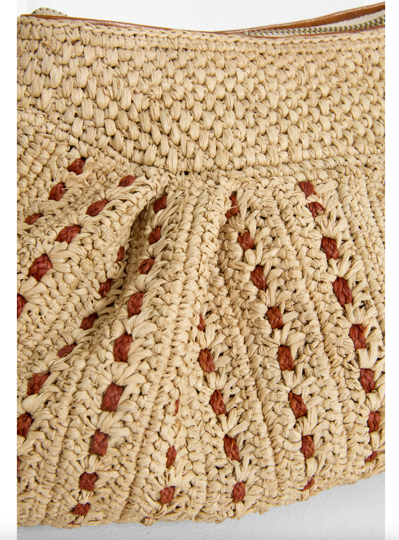 IBELIV <br> Pochette Mezzo <br> Raphia Tea