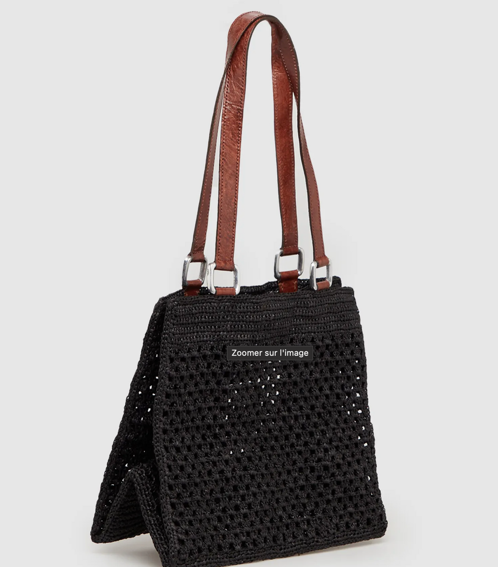 IBELIV <br> Sac Irina <br> Raphia Noir