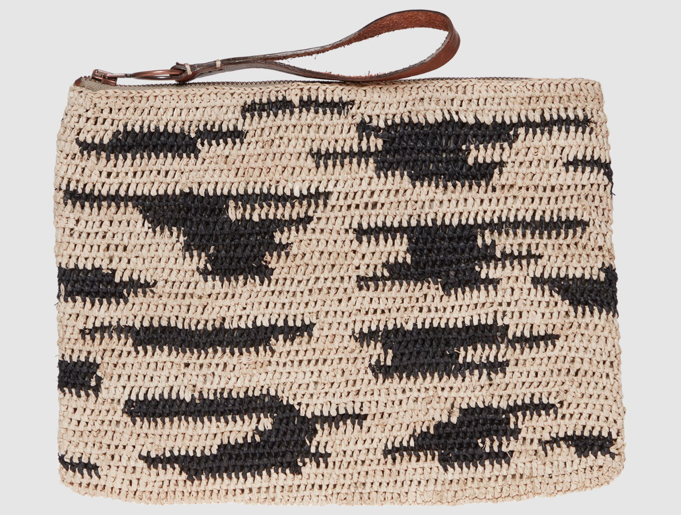 IBELIV <br> Pochette Amphy<br> Raphia Zebra
