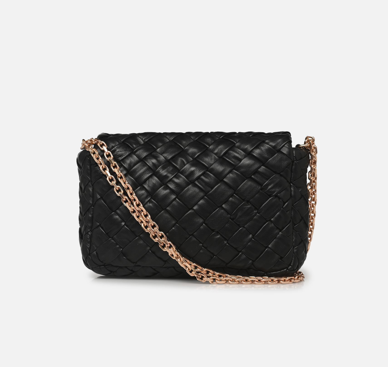 VENESSA BRUNO <br> Sac moon <br> Tressé Noir
