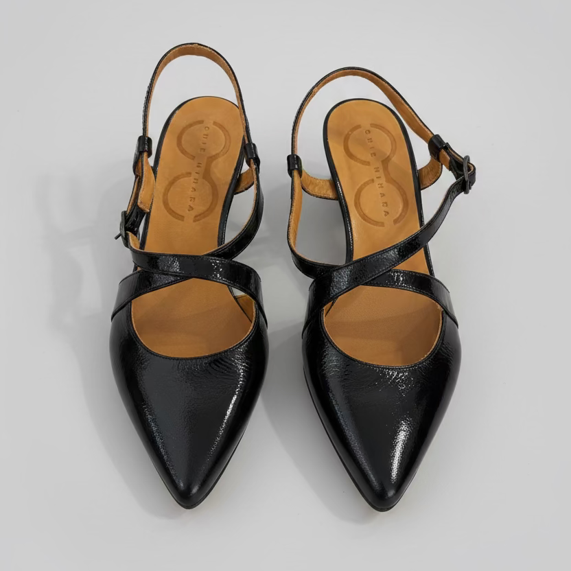 CHIE MIHARA <br> Slingback HASA <br> Noir