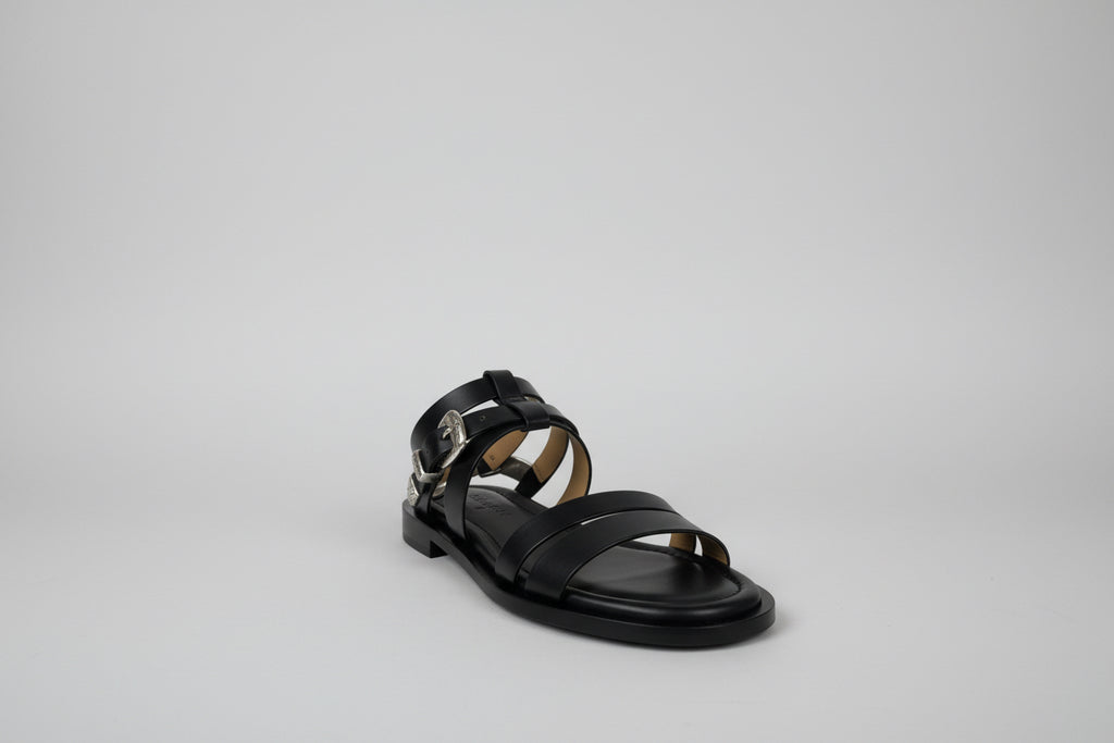 SARTORE <br> Sandale Diver <br> Cuir Noir