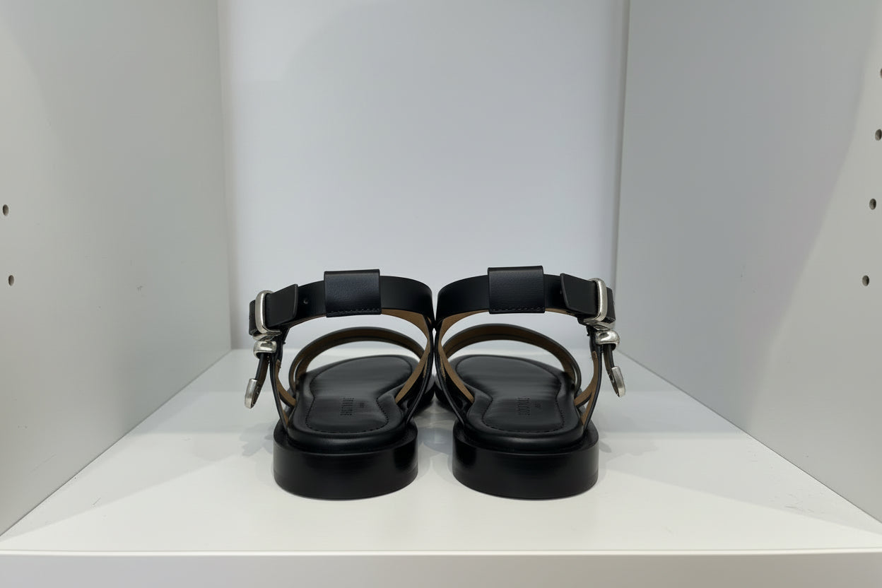 SARTORE <br> Sandale Diver <br> Cuir Noir