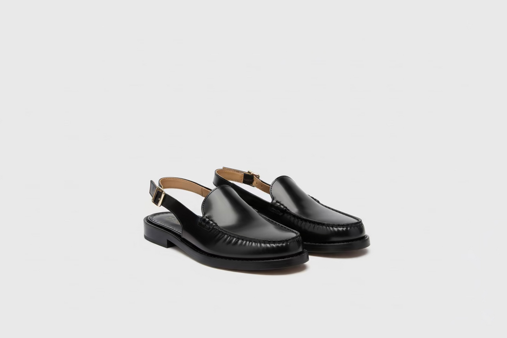 SESA FOOTWEAR <br> Mocassin Charlotte Licorice <br> Cuir Noir