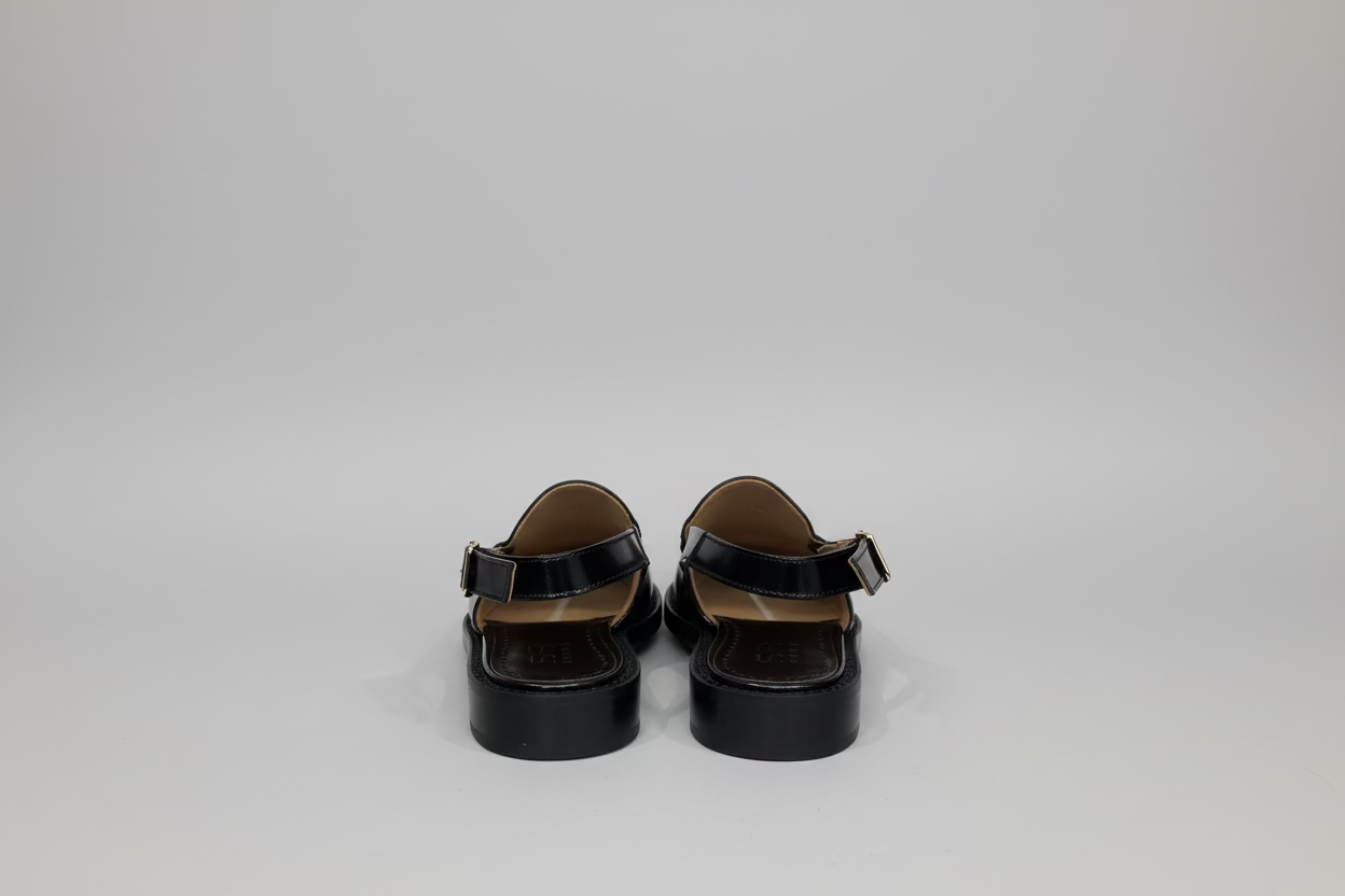 SESA FOOTWEAR <br> Mocassin Charlotte Licorice <br> Cuir Noir