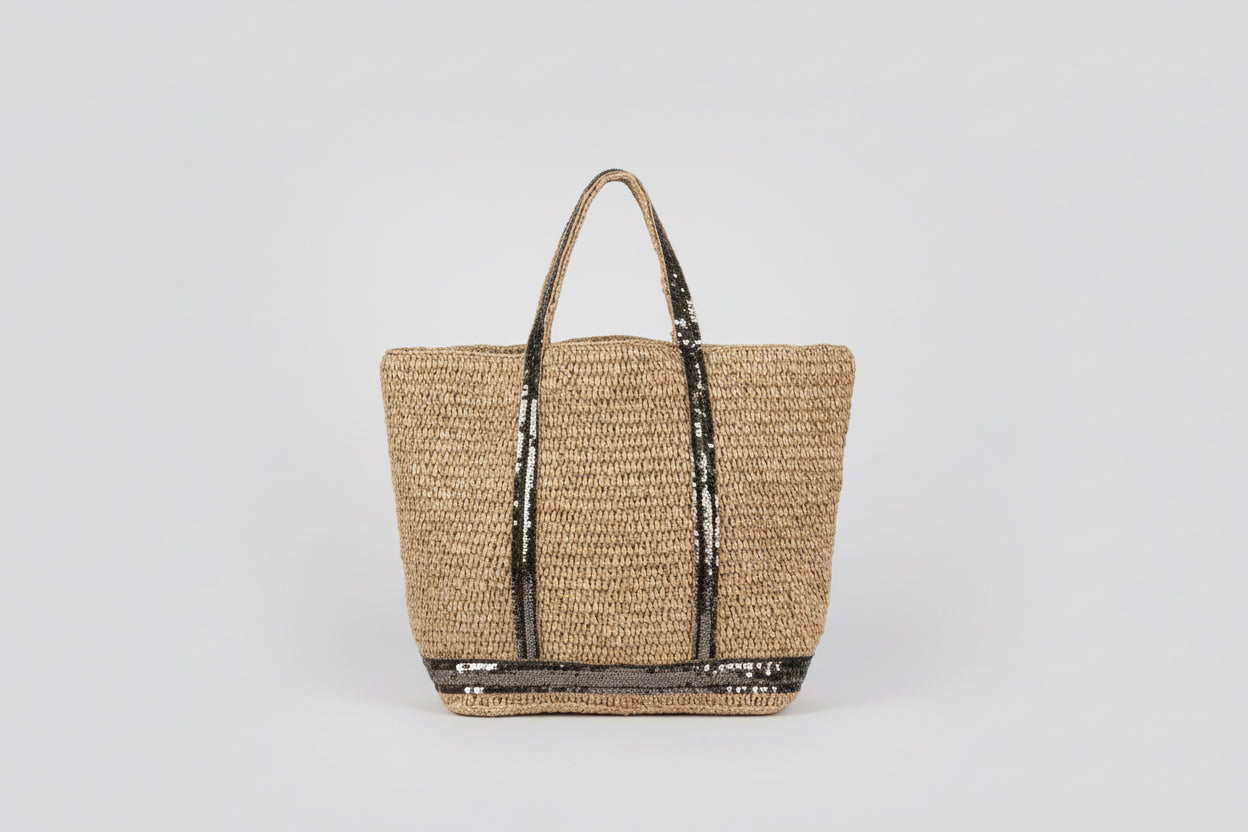 VANESSSA BRUNO <br> Sac Cabas <br> Raphia et Or