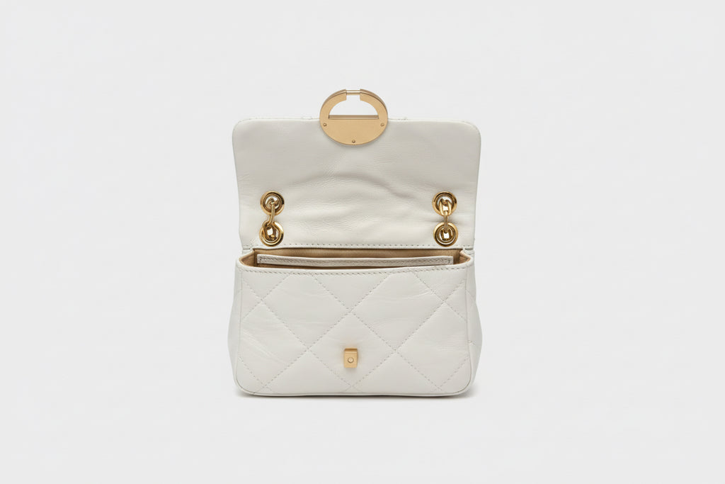 VANESSA BRUNO <br>Sac Moon mini <br> Blanc