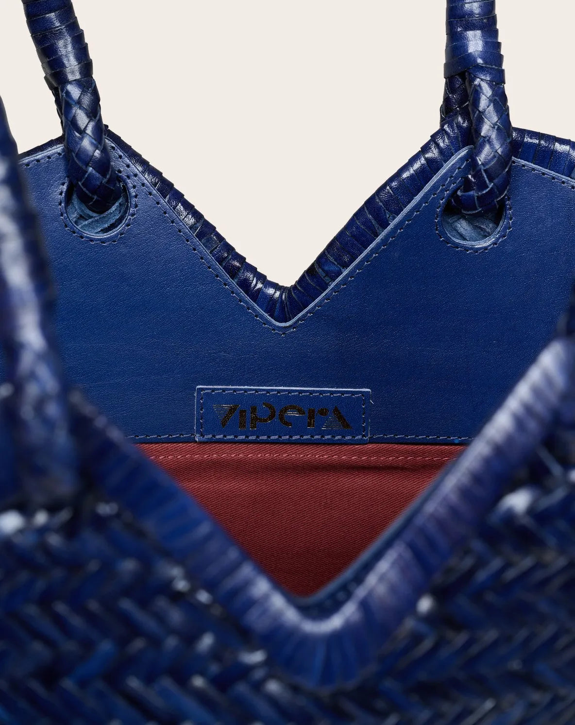 Vipera Crudelia cabas en cuir Night Blue logo