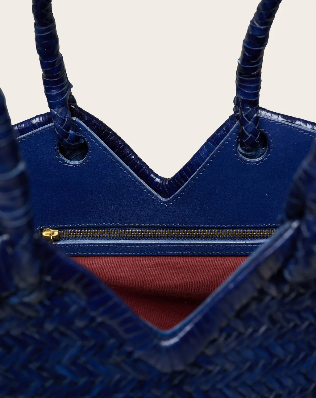 Vipera Crudelia cabas en cuir Night Blue intérieur