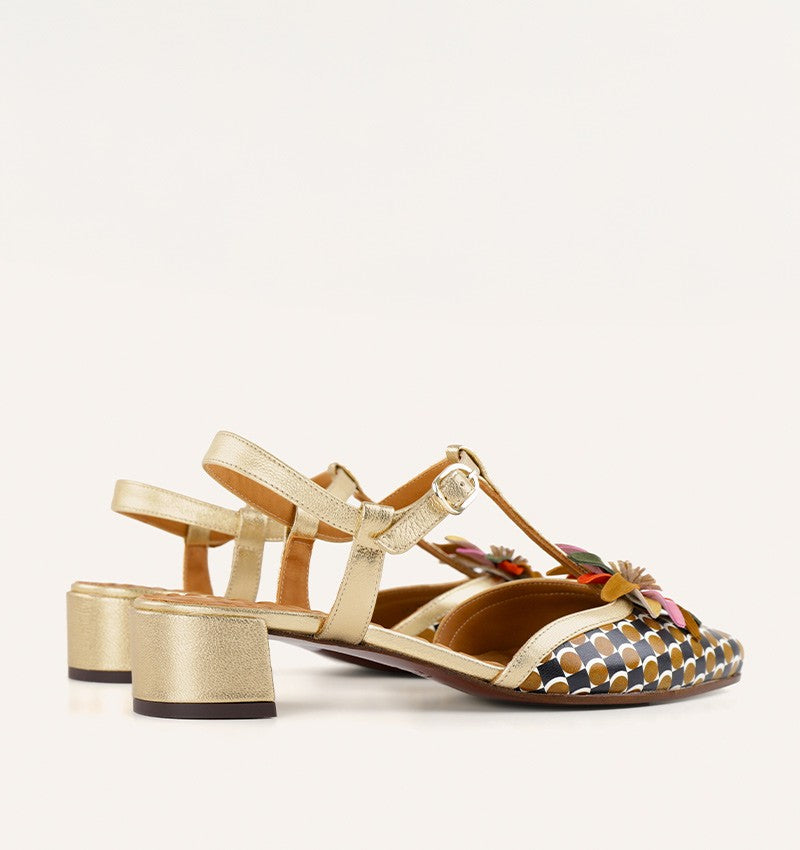 CHIE MIHARA <br> Sandale Heleni <br> Cuire Doré