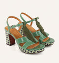 CHIE MIHARA <br> Sandale Kadat <br> Cuire Vert