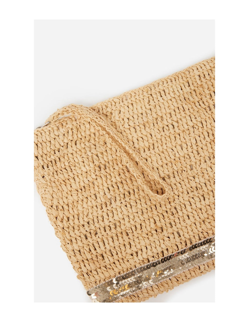 VANESSA BRUNO <br> Pochette <br> Raphia et Or
