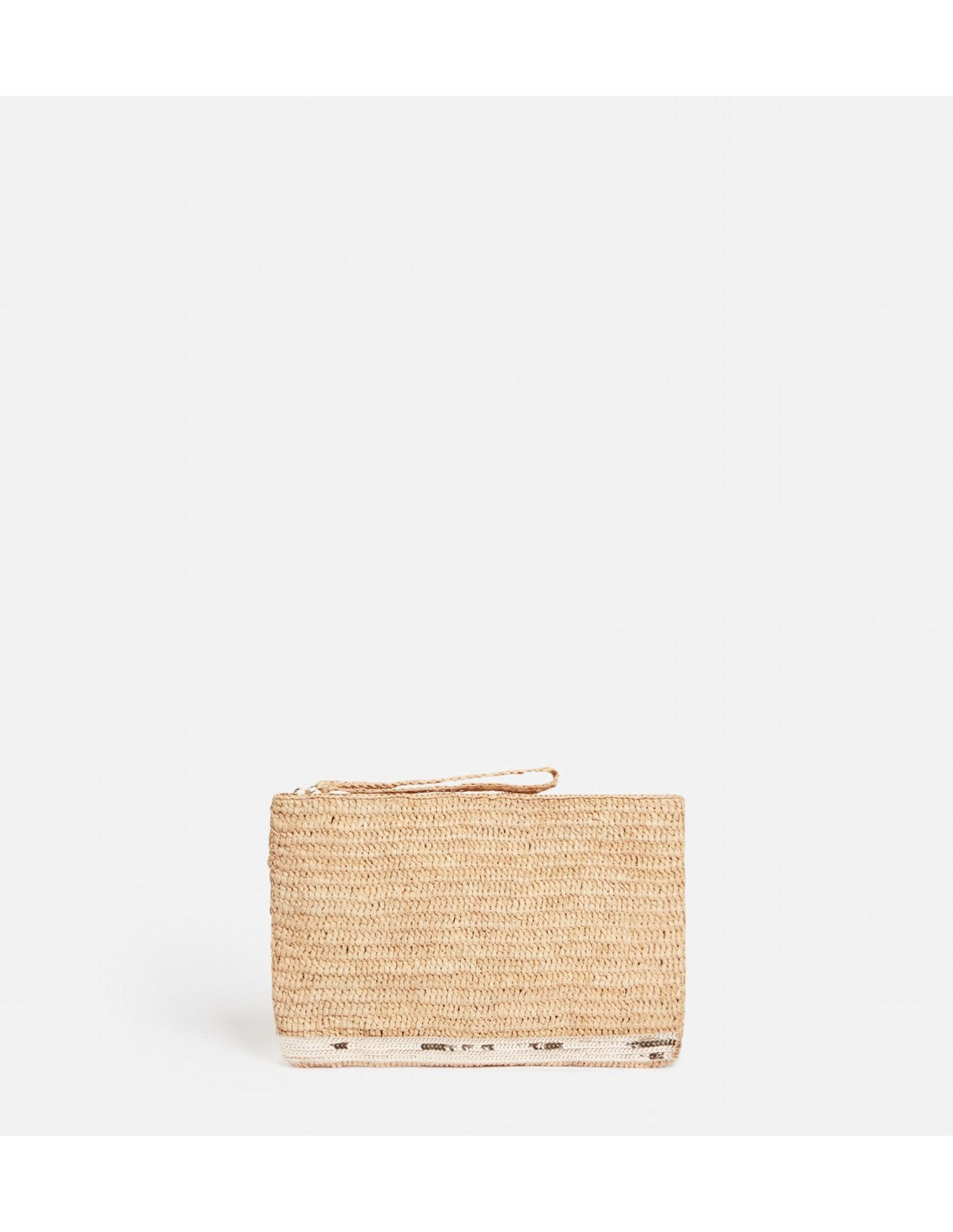 VANESSA BRUNO <br> Pochette <br> Raphia et Or