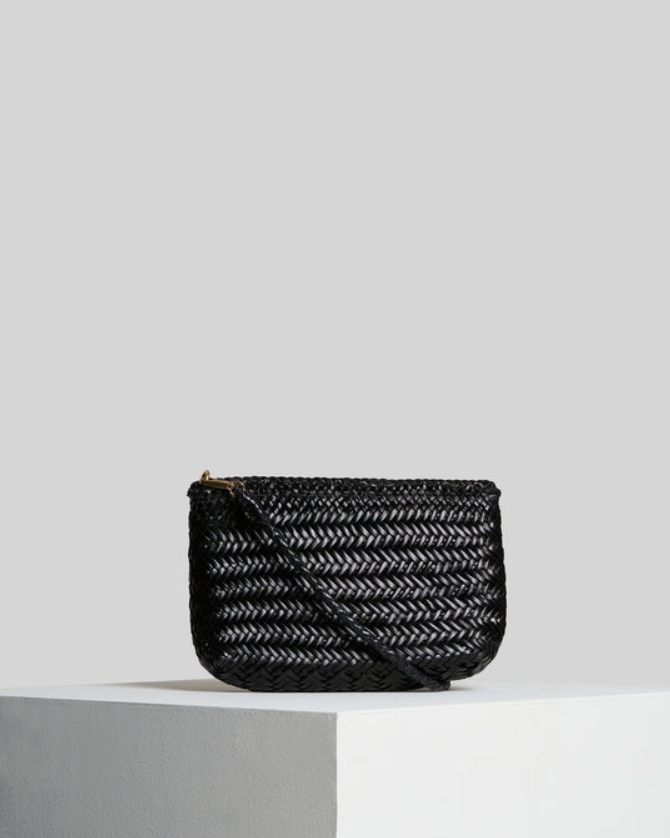 Sac VIPERA Goya en cuir noir - vue de face