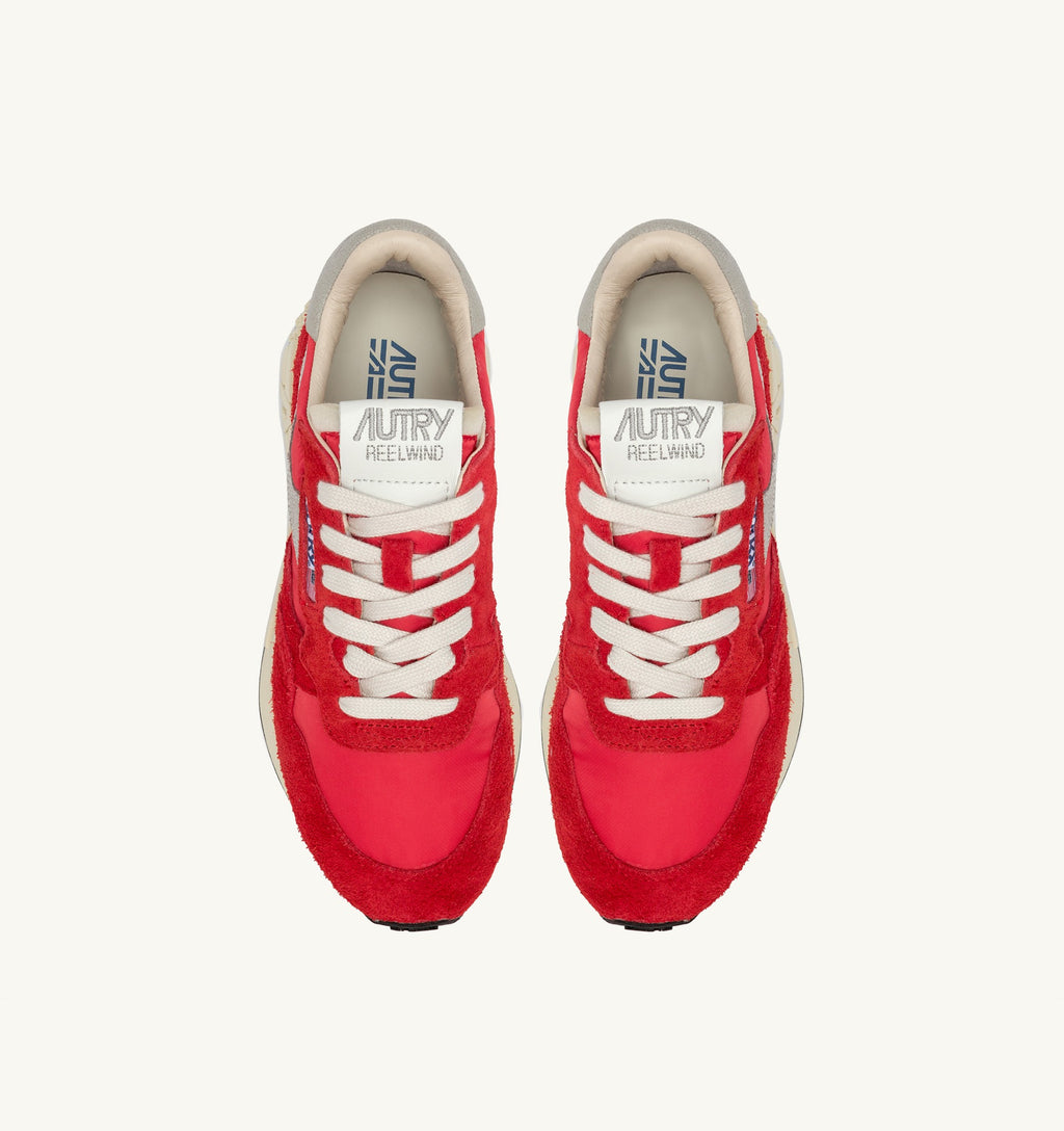 AUTRY <br> Baskets Reelwind <br> Nylon et Daim Rouge