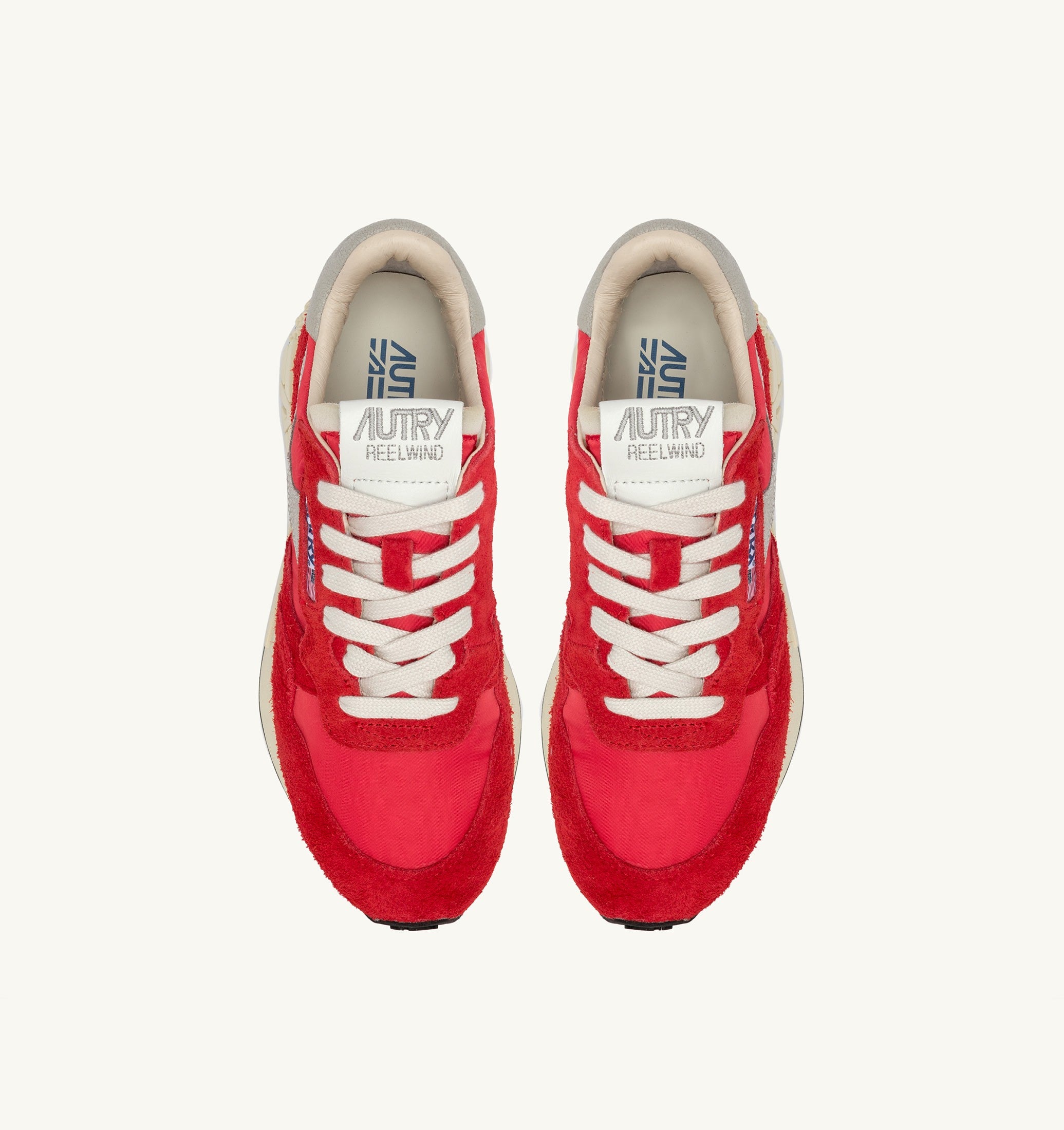 AUTRY <br> Baskets Reelwind <br> Nylon et Daim Rouge