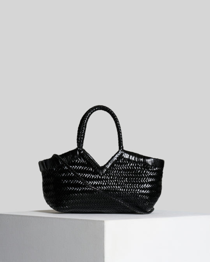 Sac Vipera Monet en cuir noir – vue de face