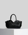 Sac Vipera Monet en cuir noir – vue de face