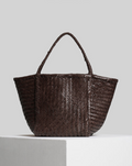 Sac Vipera Rubens en cuir chocolat – vue de face
